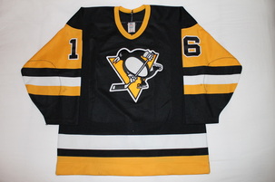 ROB BROWN 99'00 Black Pittsburgh Penguins Pro Player Practice Worn Hockey  Jersey